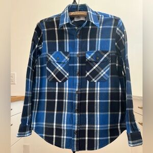 TNA Navy and Sky Blue Checkered Shirt